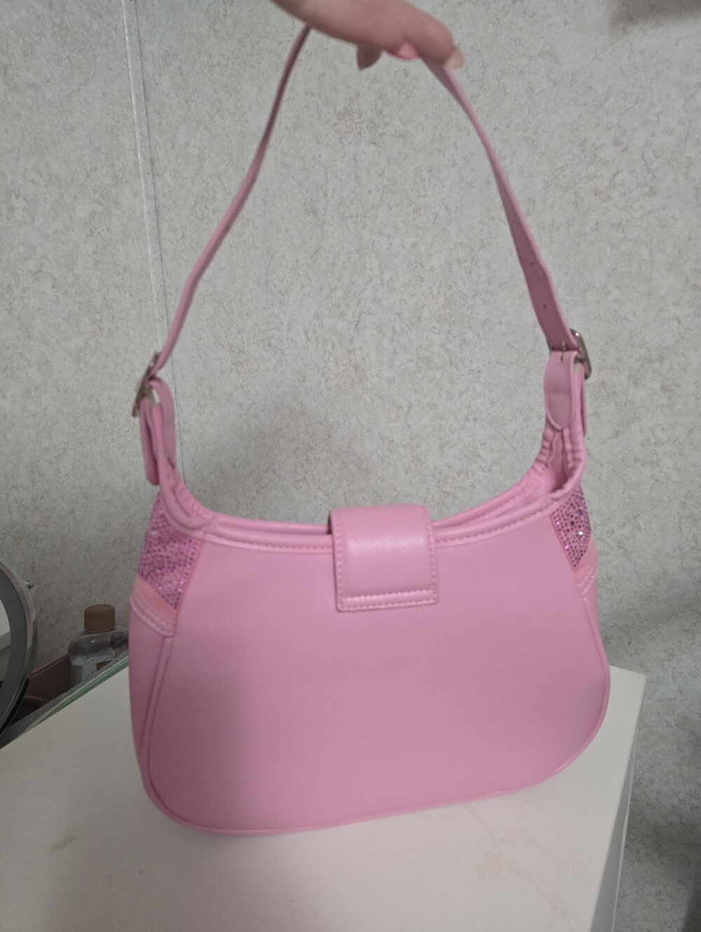 Steve Madden Rhinestone Pink Bag - Picture 2 of 3